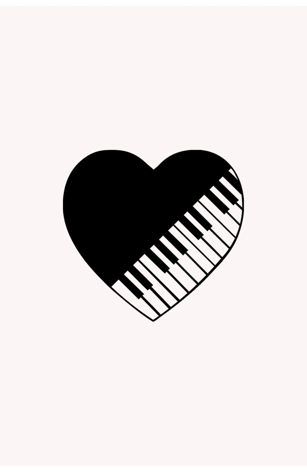 Heart of Piano Metal Duvar Tablosu