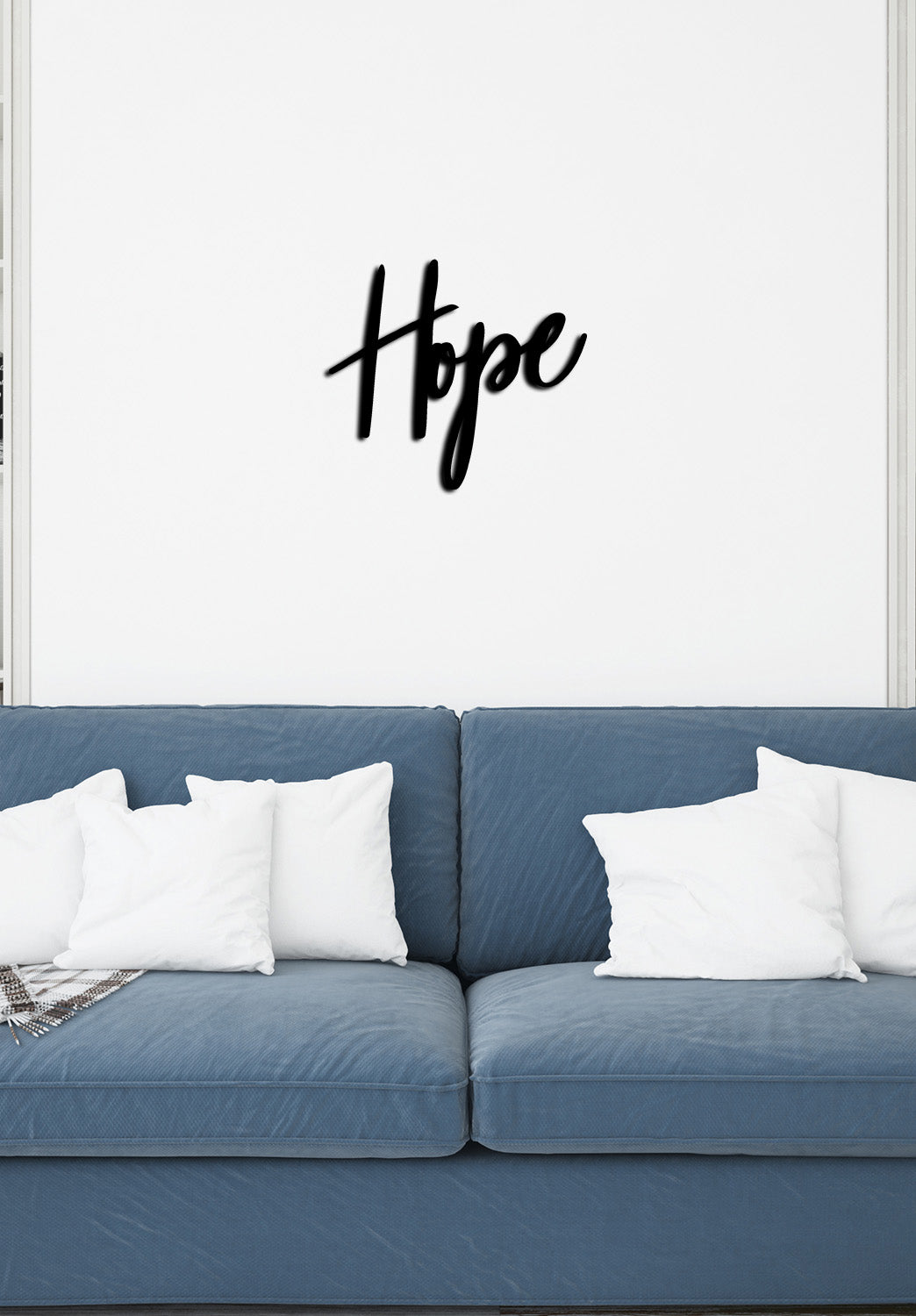 Hope Yazısı Metal Duvar Tablosu