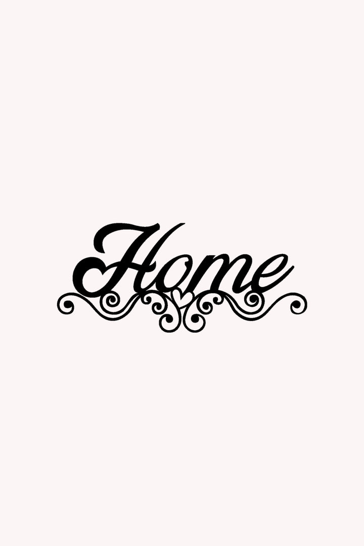 Home Yazısı Metal Duvar Tablosu