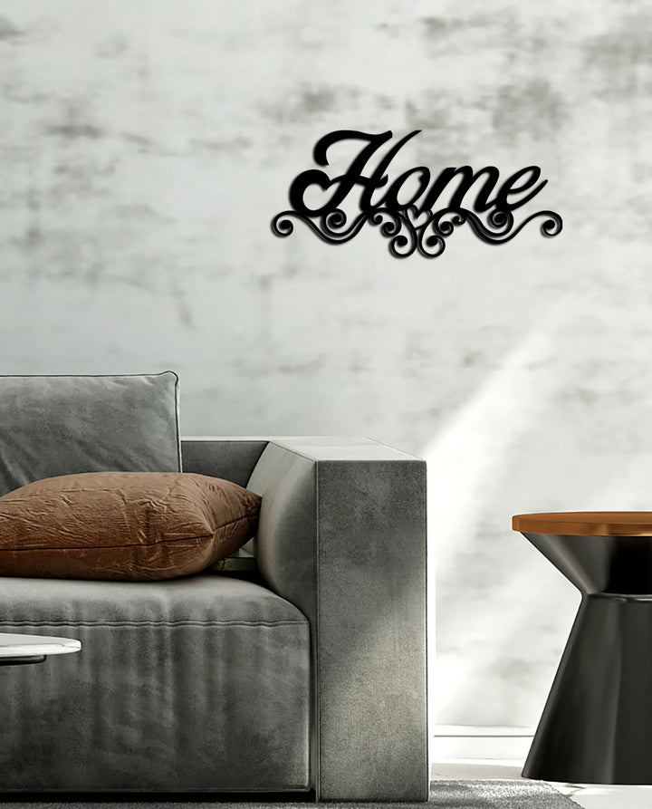 Home Yazısı Metal Duvar Tablosu