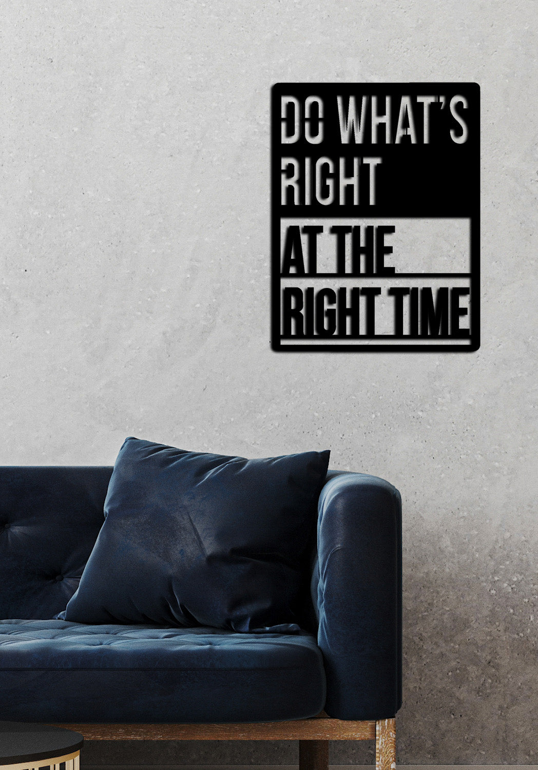 Do What's Right Yazısı Metal Duvar Tablosu