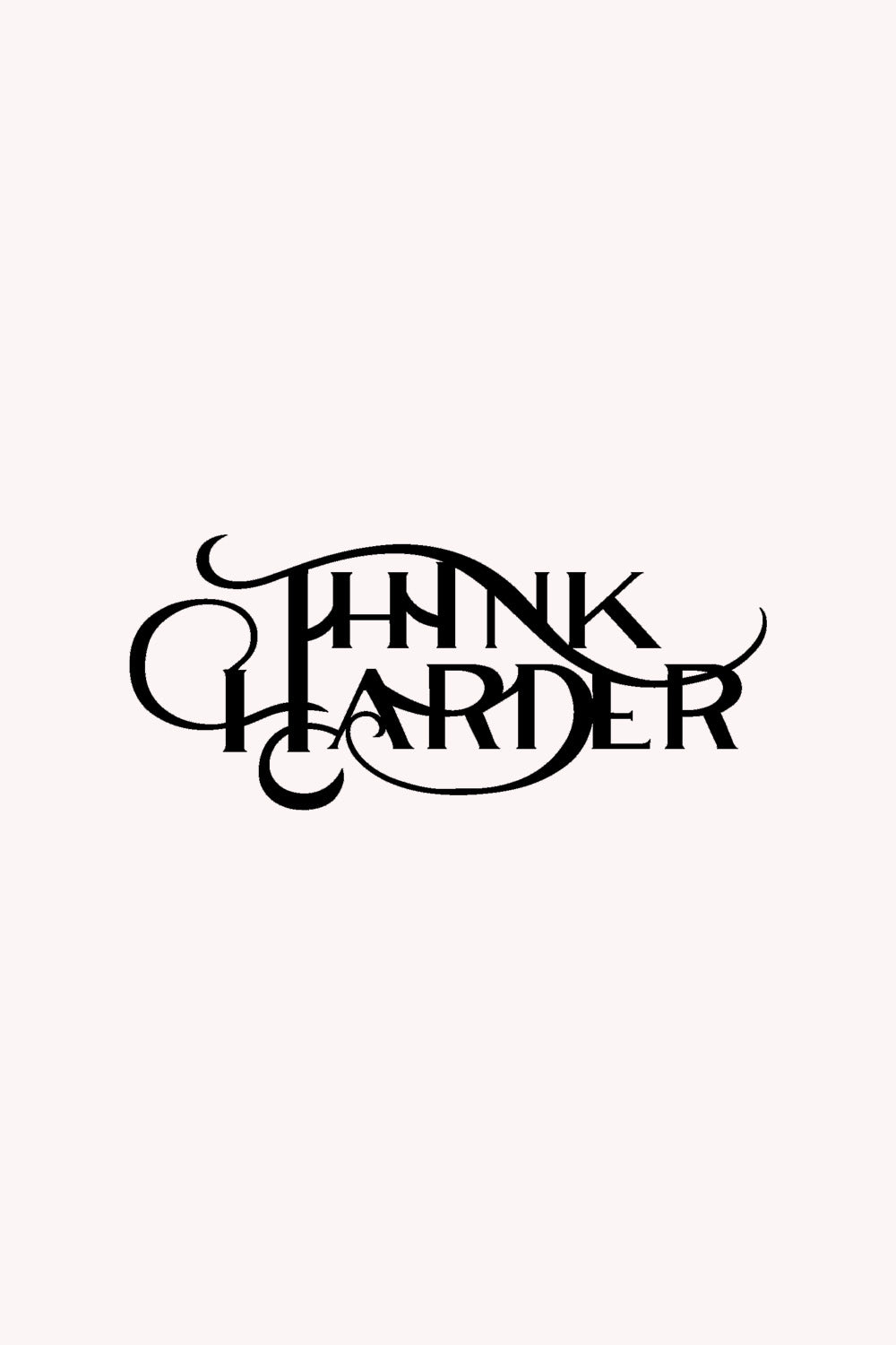 Think Harder Yazısı Metal Duvar Tablosu