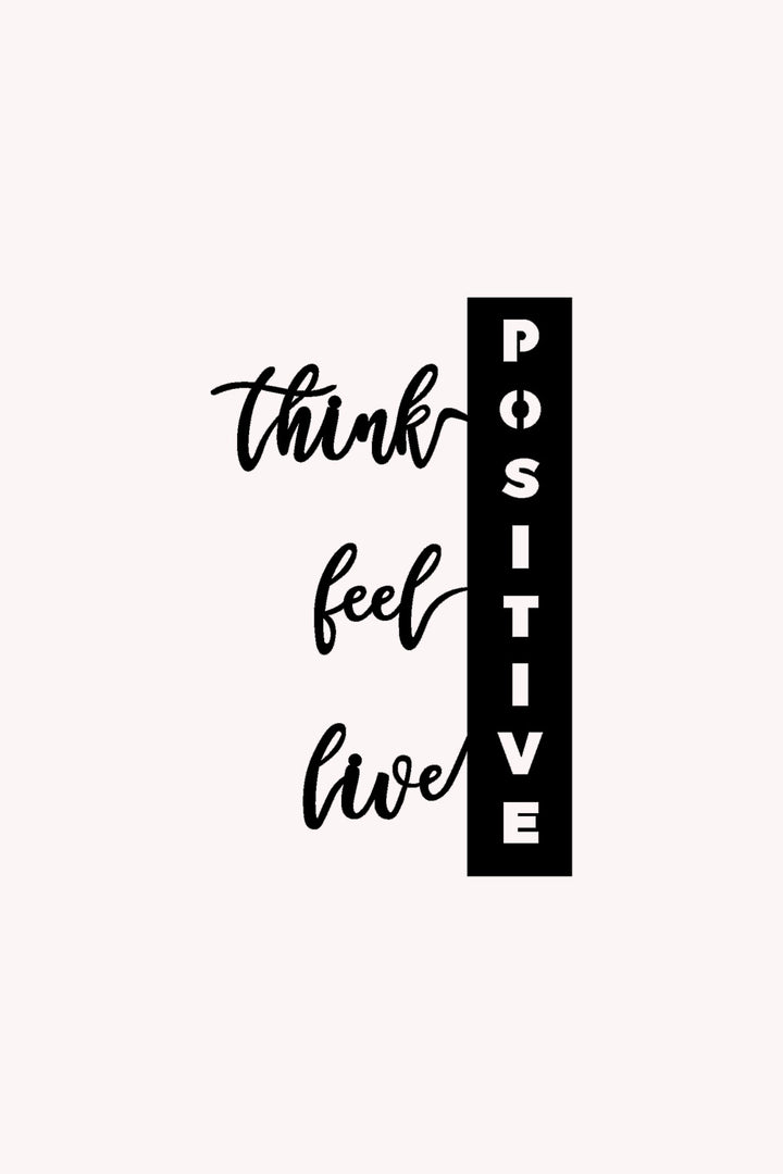 Positive Yazısı Metal Duvar Tablosu