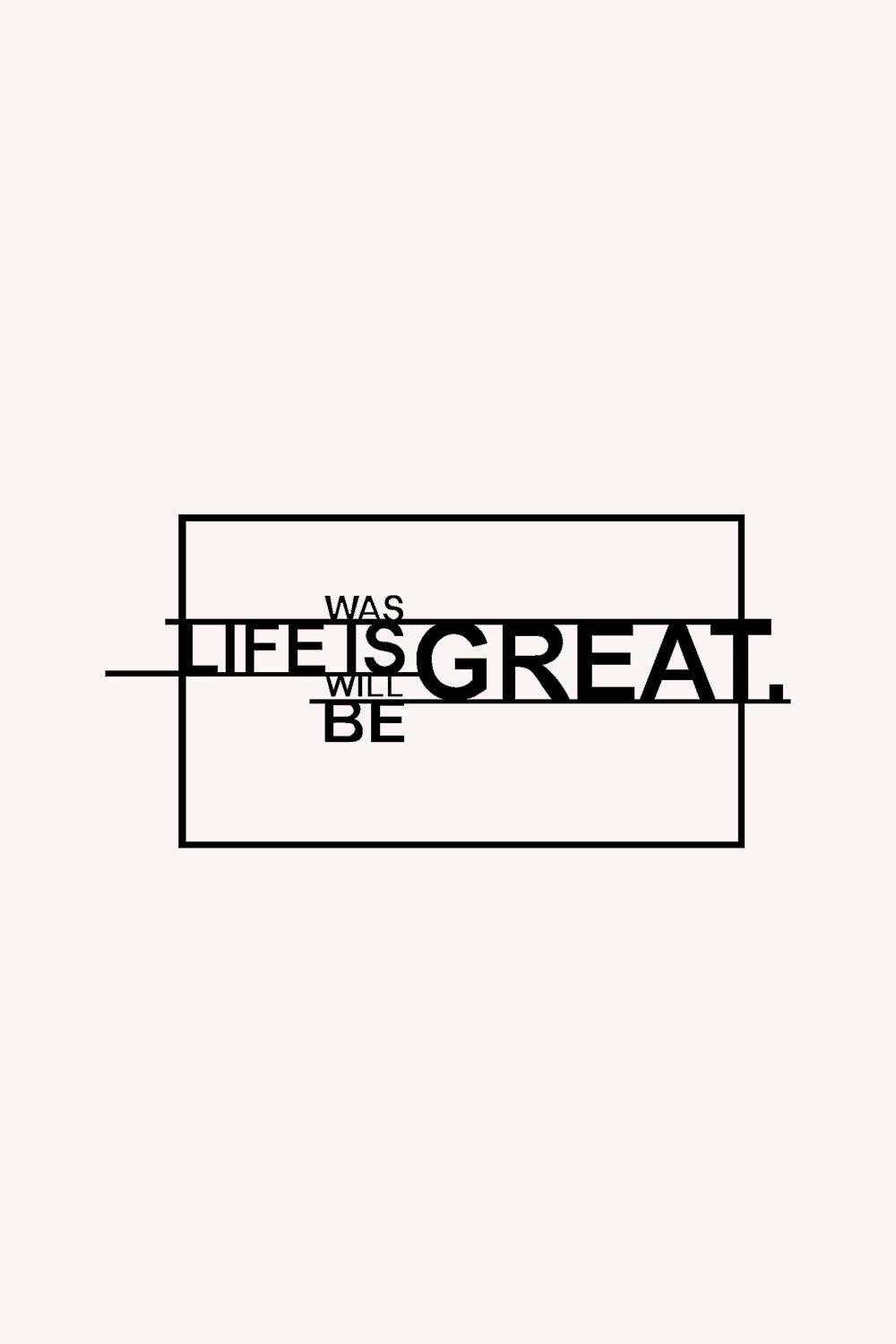 Life is Great Yazısı Metal Duvar Tablosu