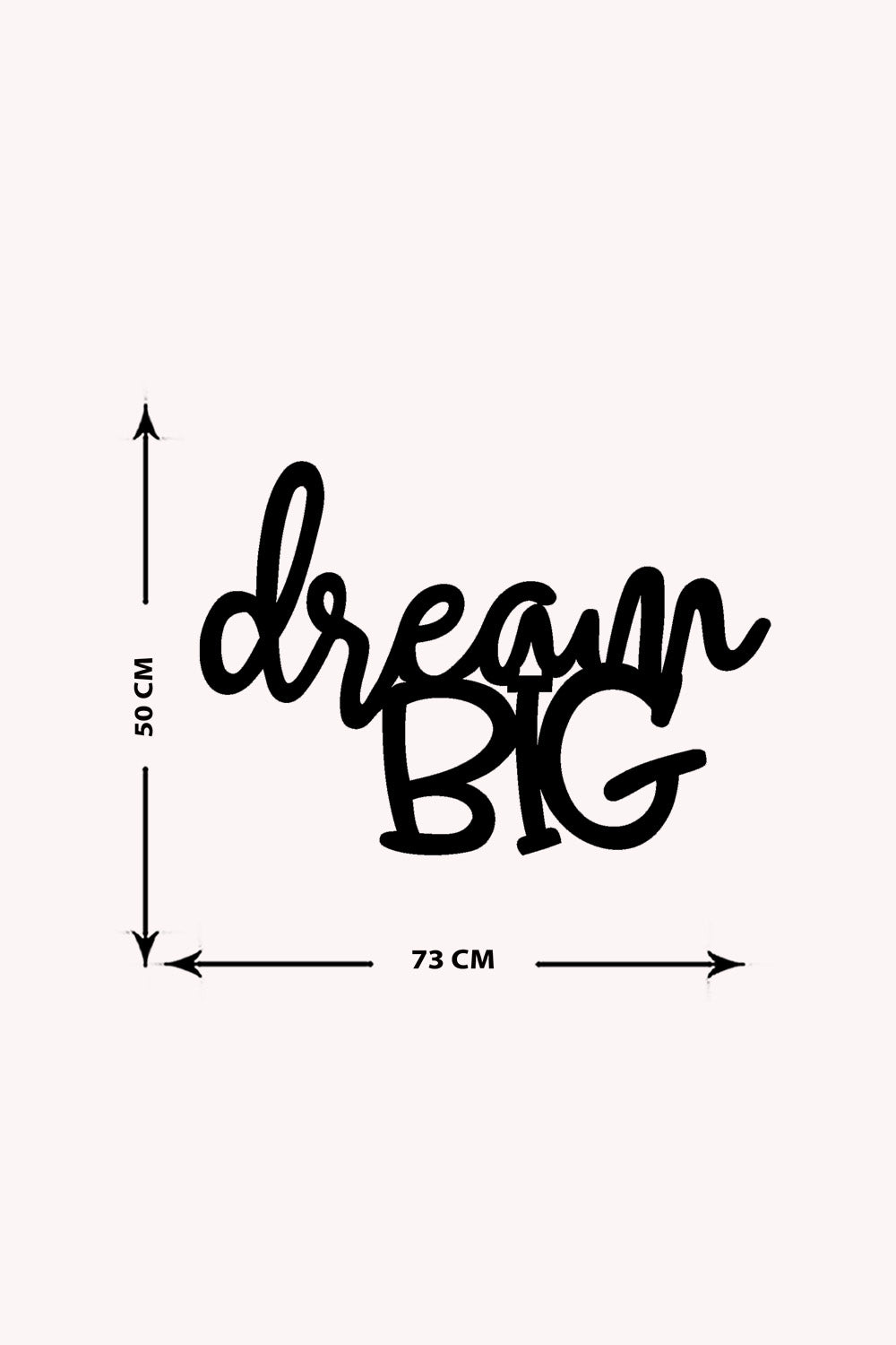 Dream Big Yazısı Metal Duvar Tablosu