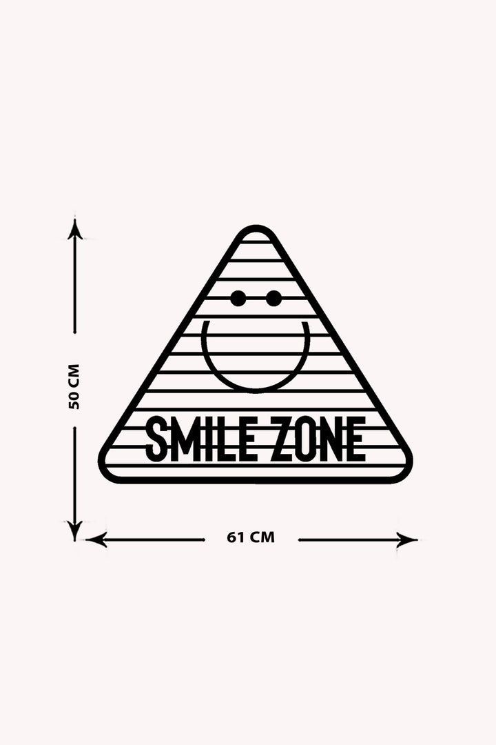 Smile Zone Yazısı Metal Duvar Tablosu