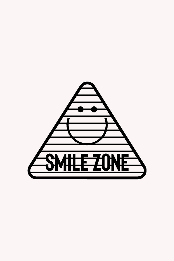 Smile Zone Yazısı Metal Duvar Tablosu