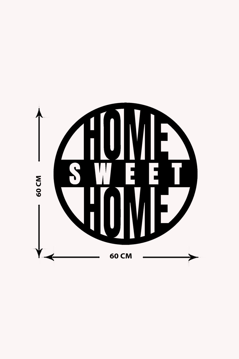 Home Sweat Home Yazısı Metal Duvar Tablosu