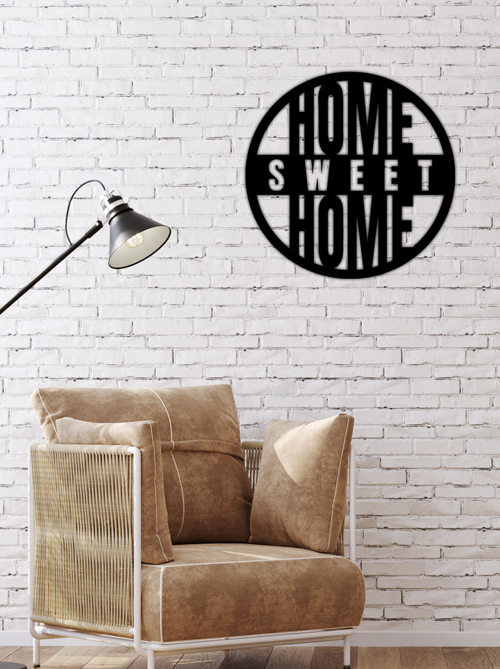 Home Sweat Home Yazısı Metal Duvar Tablosu