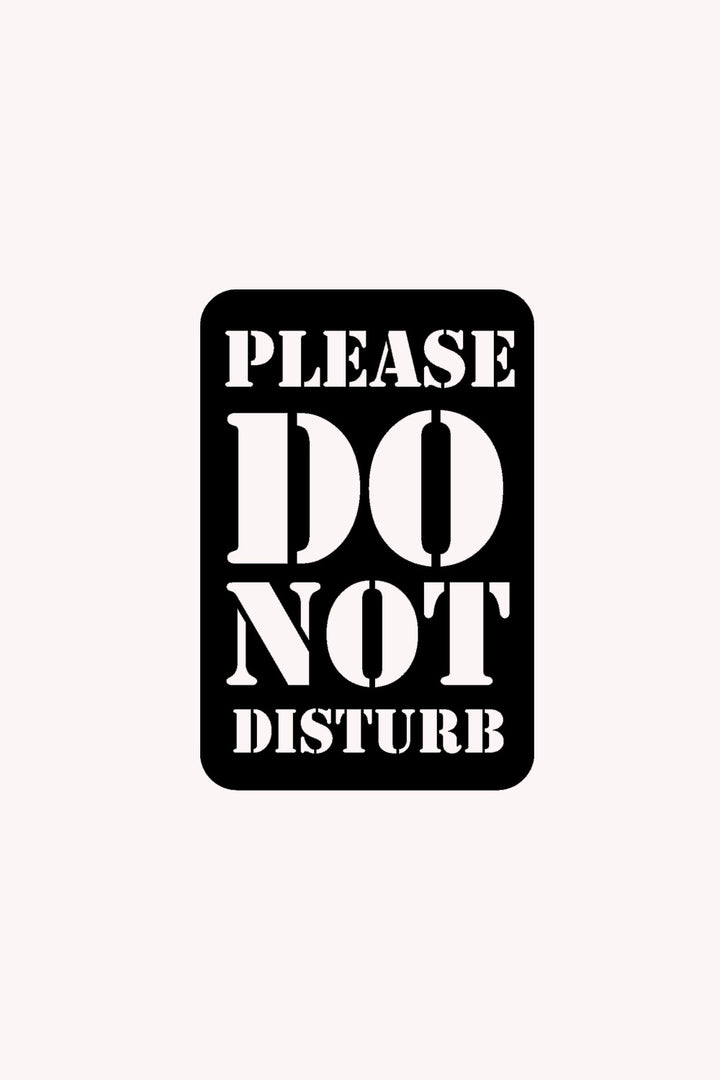 Please Do Not Disturb Yazısı Metal Duvar Tablosu