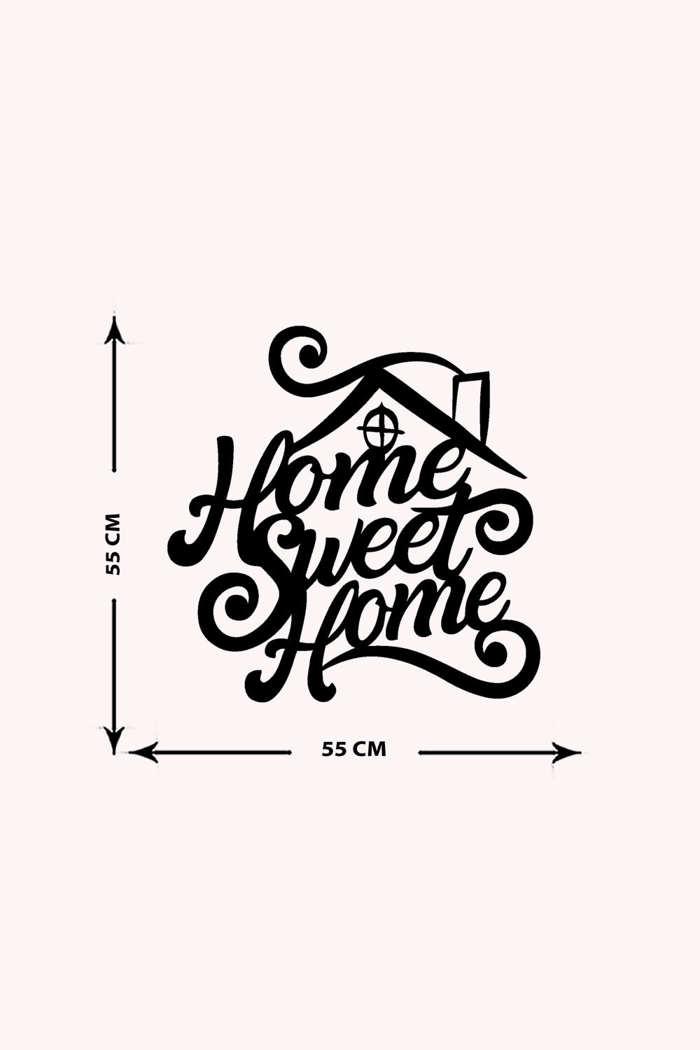 Home Sweat Home Yazısı Metal Duvar Tablosu