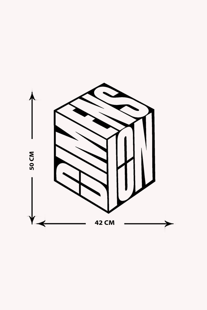 Dimension Yazısı Metal Duvar Tablosu