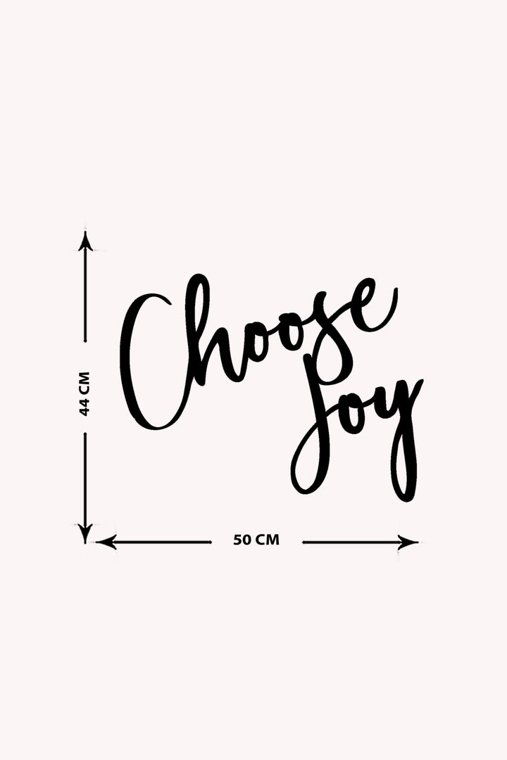 Choose Joy Yazısı Metal Duvar Tablosu