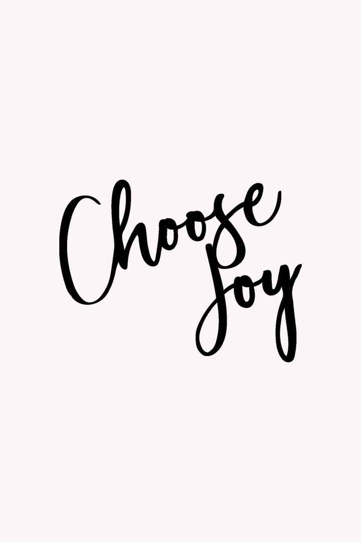 Choose Joy Yazısı Metal Duvar Tablosu