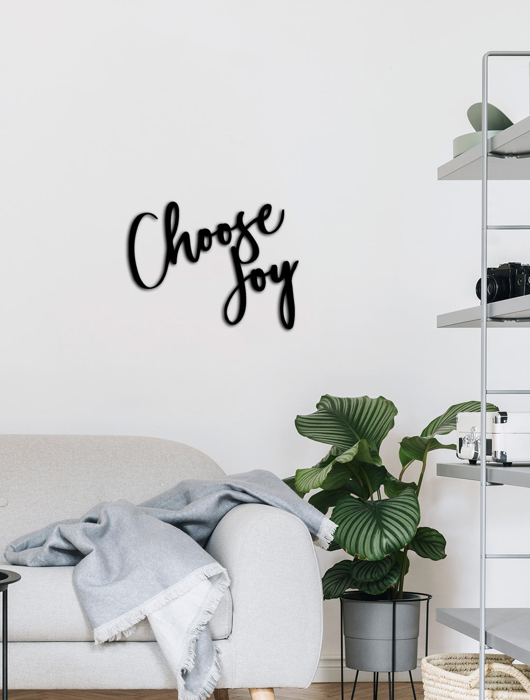 Choose Joy Yazısı Metal Duvar Tablosu