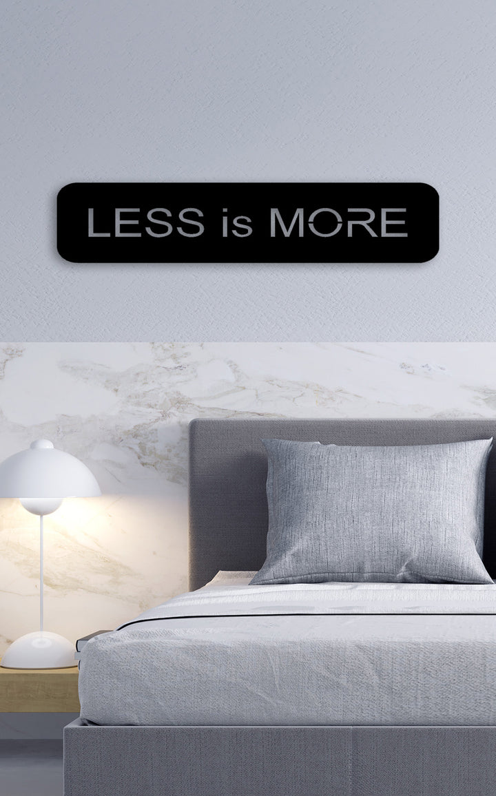 Less is More Yazısı Metal Duvar Tablosu