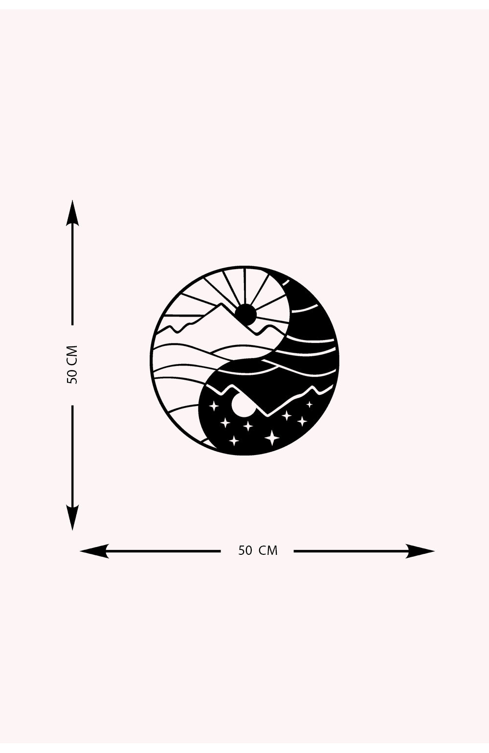 Ying Yang Dünya Metal Duvar Tablosu