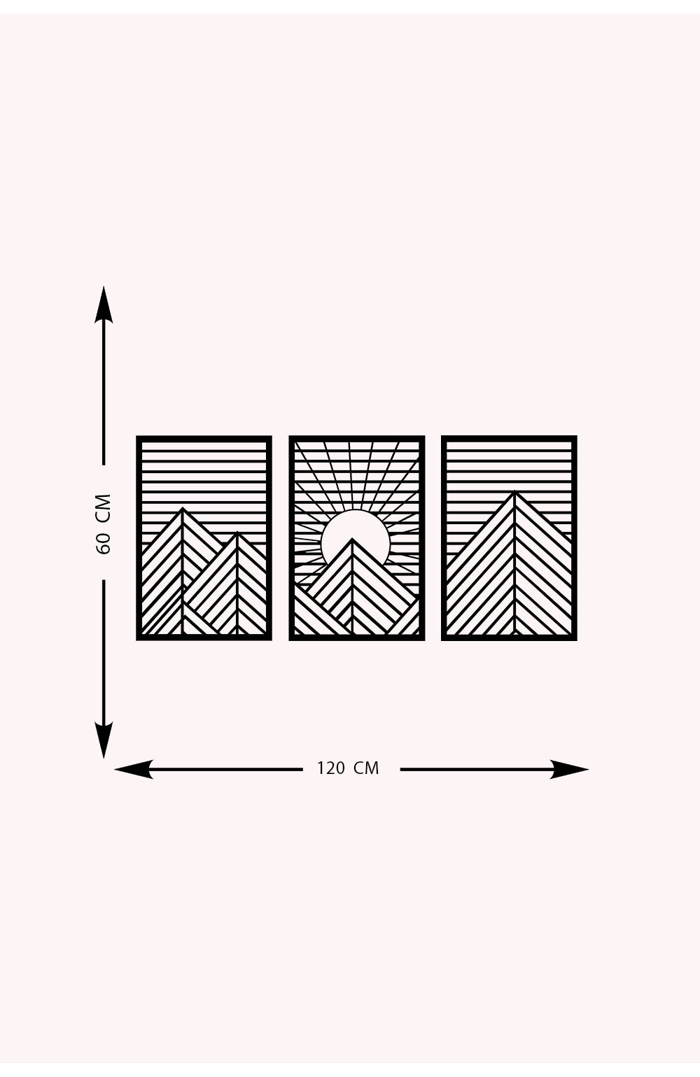 Geometrik Gökyüzü Metal Duvar Tablosu