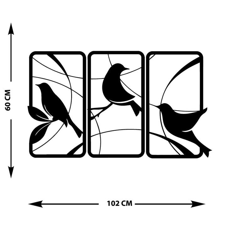 Sarmal Kuşlar Metal Duvar Tablosu