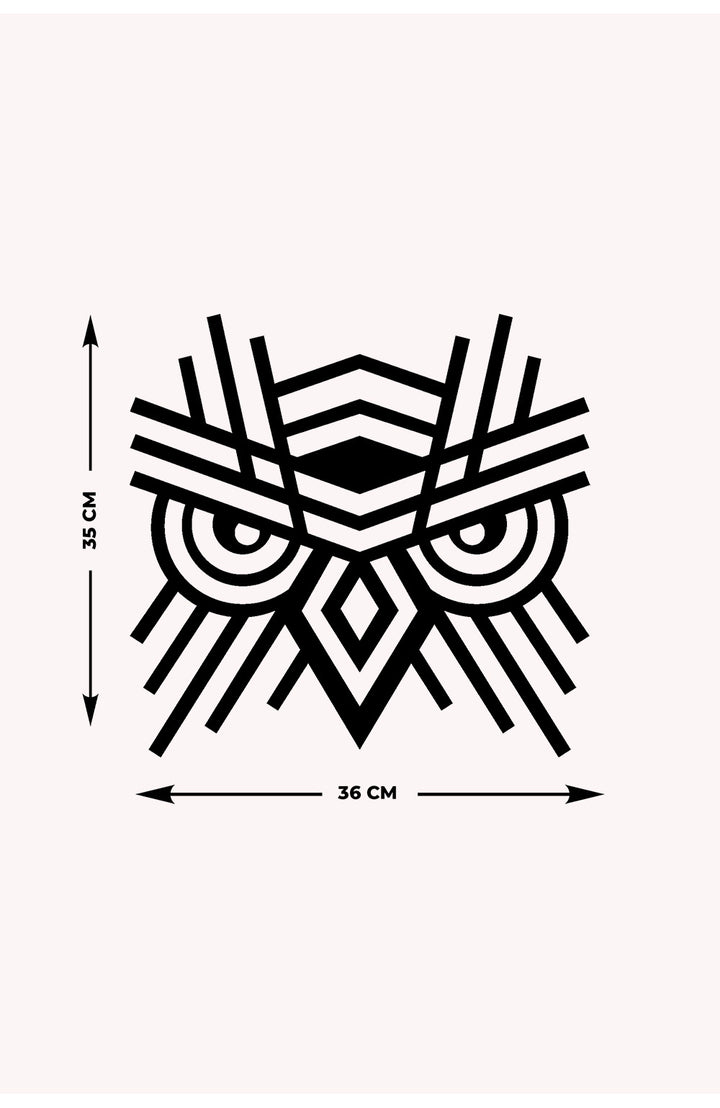Owl Face Metal Duvar Tablosu