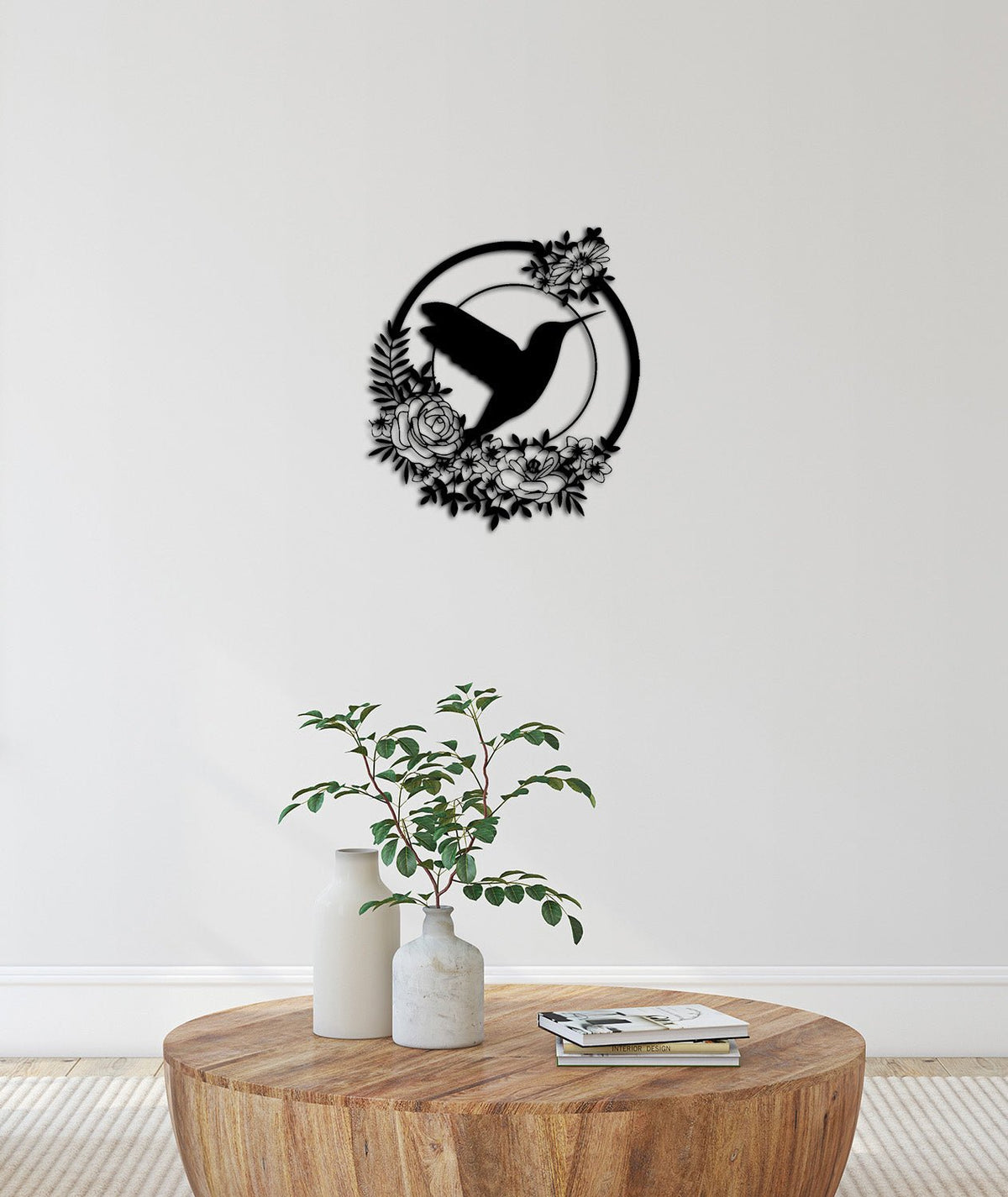 Floral Bird Metal Duvar Tablosu - Artroya