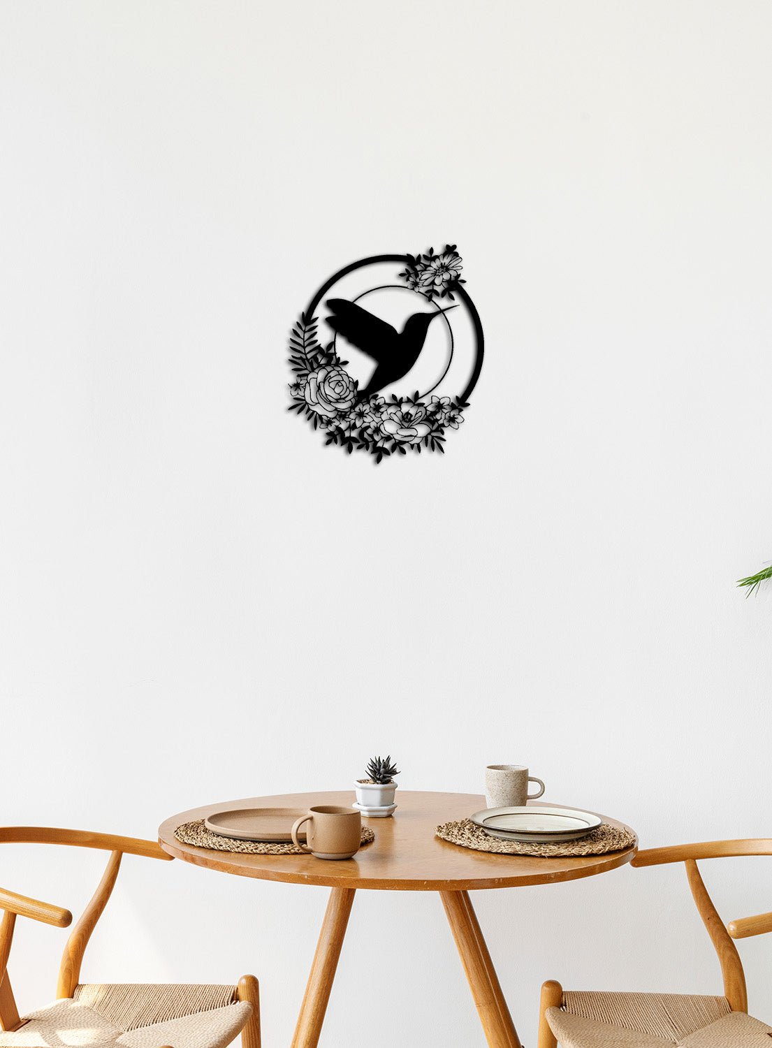 Floral Bird Metal Duvar Tablosu - Artroya