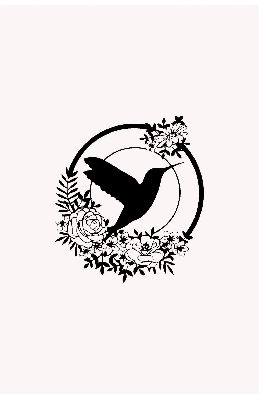 Floral Bird Metal Duvar Tablosu - Artroya