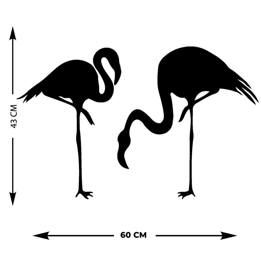 Flamingolar Metal Duvar Tablosu