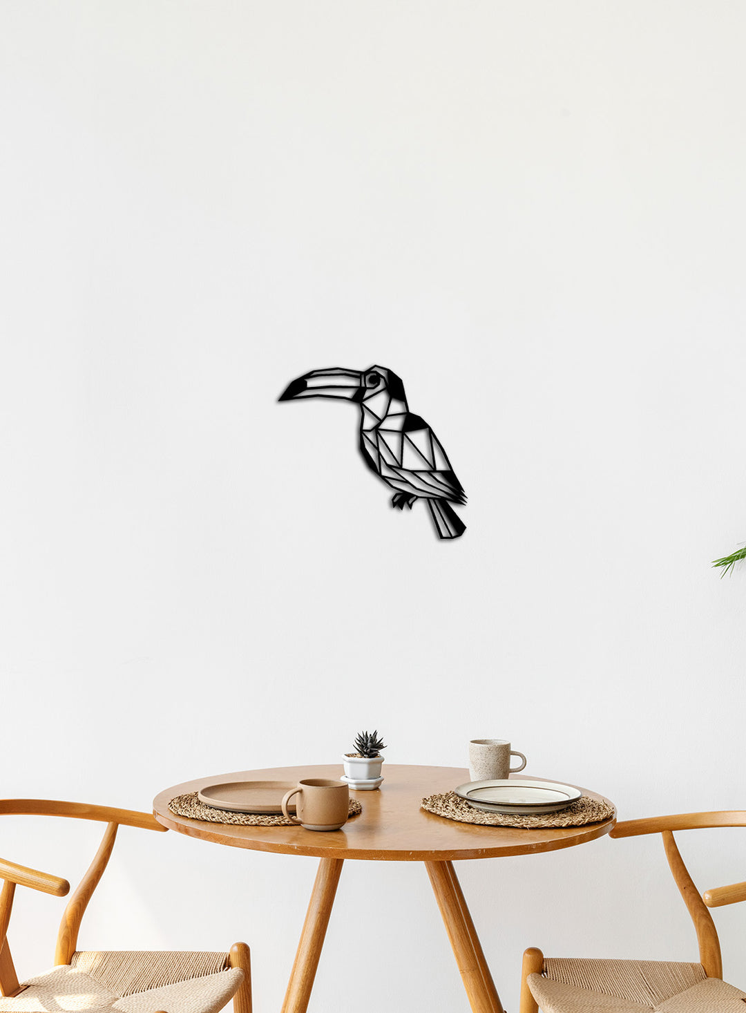 Geometric Toucan Metal Duvar Tablosu