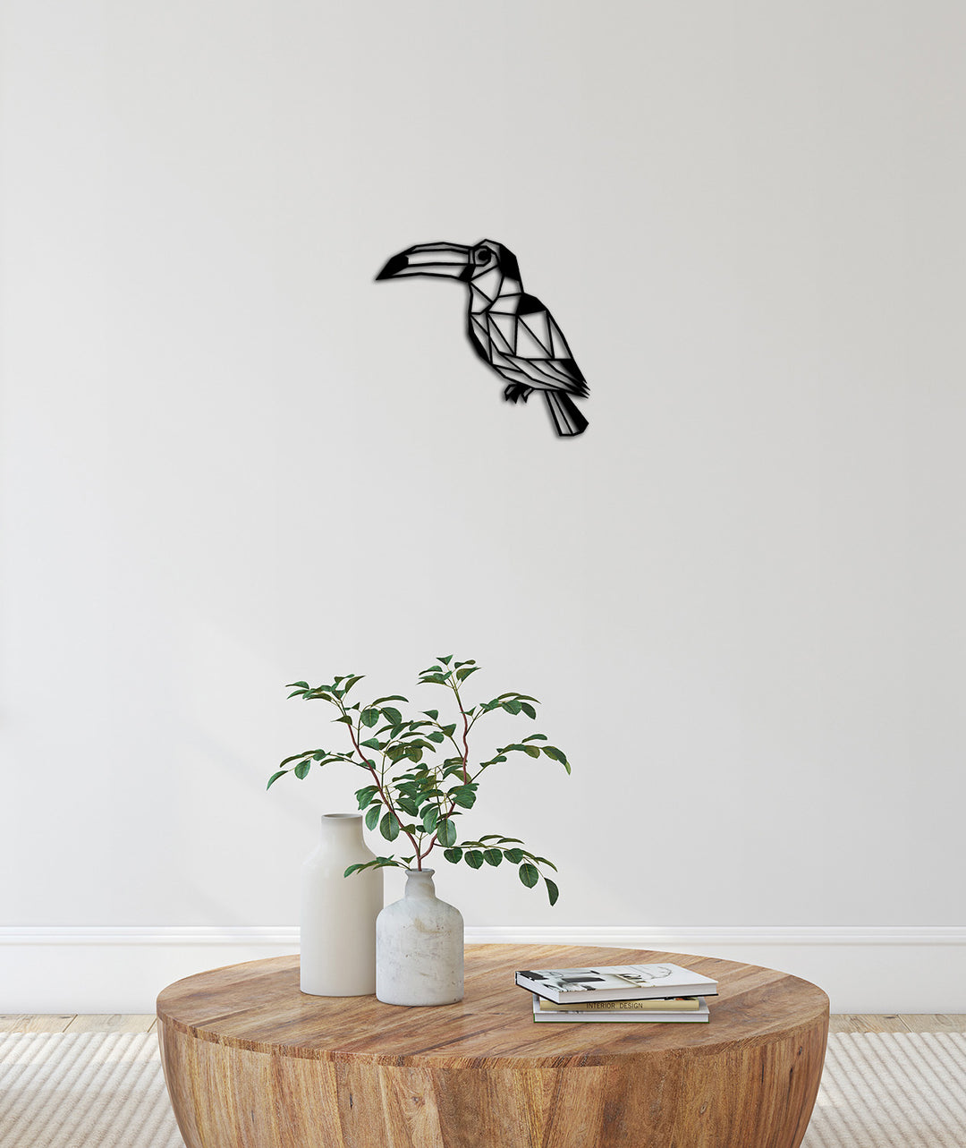 Geometric Toucan Metal Duvar Tablosu