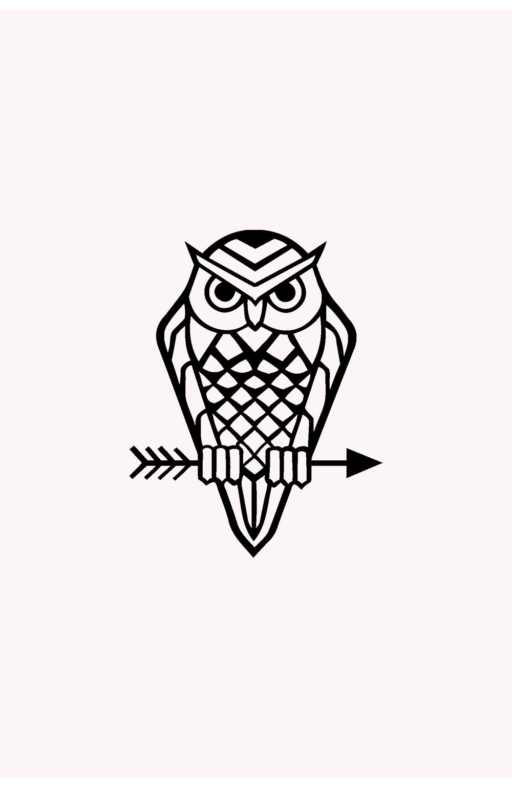Owl Icon Metal Duvar Tablosu