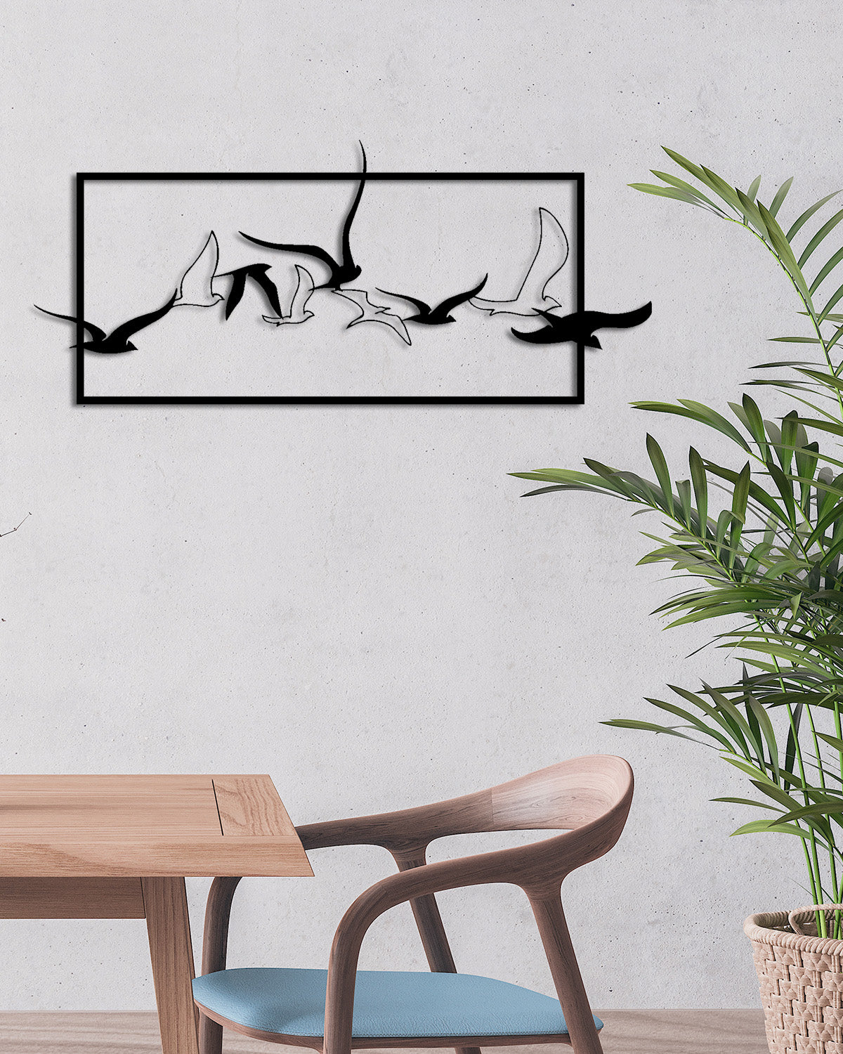 Göçe Doğru Kuş Sürüsü Metal Tablo | Göç Serisi