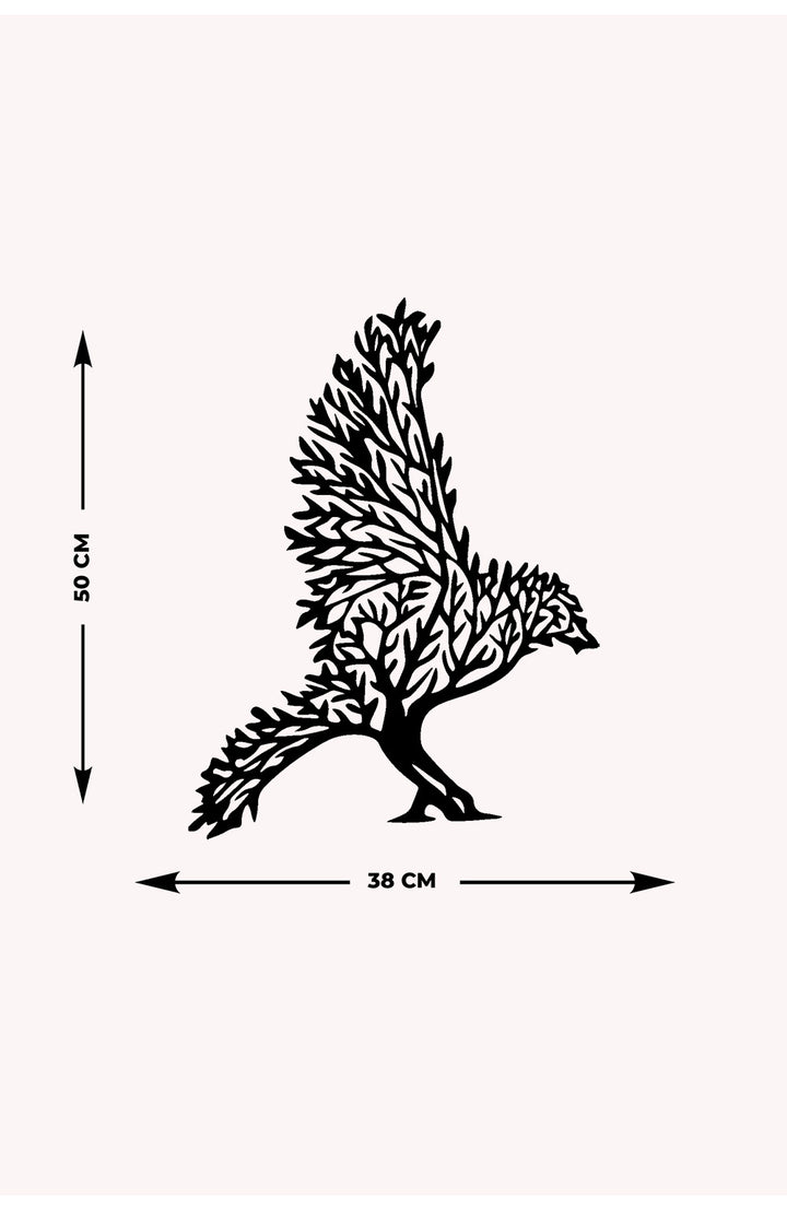 Tree Bird Metal Duvar Tablosu