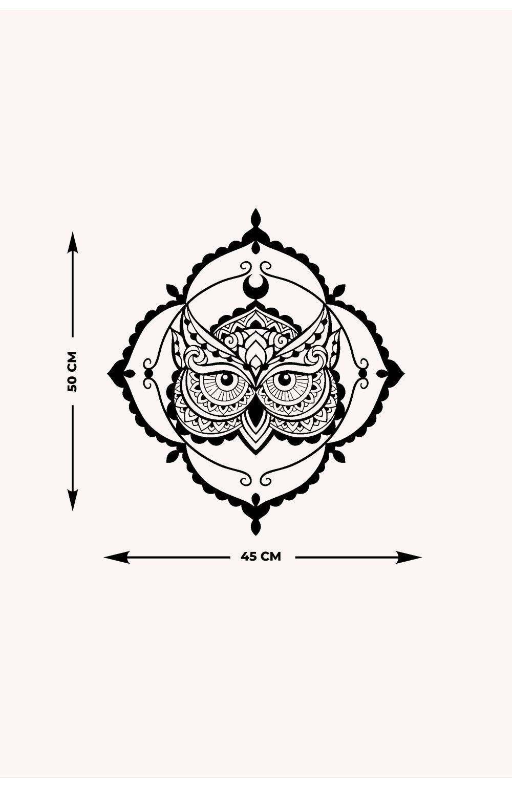 Mandala Baykuş Metal Duvar Tablosu