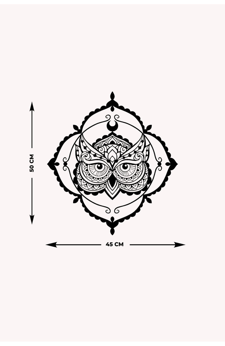 Mandala Baykuş Metal Duvar Tablosu