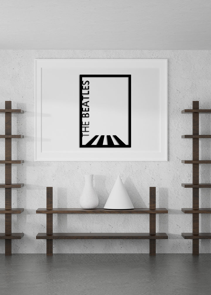 Abbey Road Yaya Geçidi Silüeti ve 2 cm Derinlik Paylı Doğal Gölge Efekti