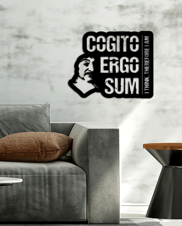 Açılı Latince Tipografik Metal Duvar Sanatı Perspektifi