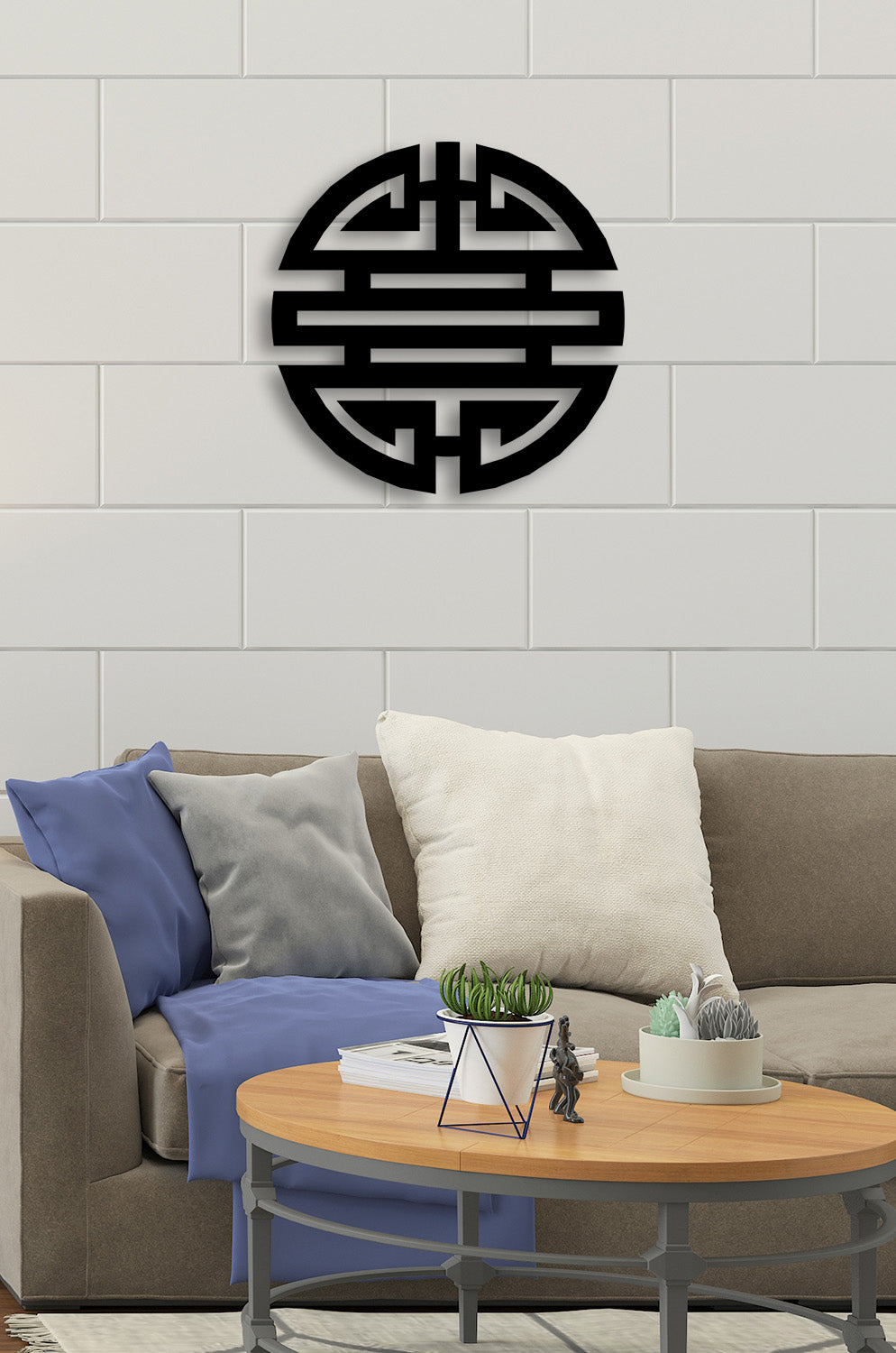 Aeterna Shou Uzun Yaşam Sembolü Modern Metal Duvar Panosu