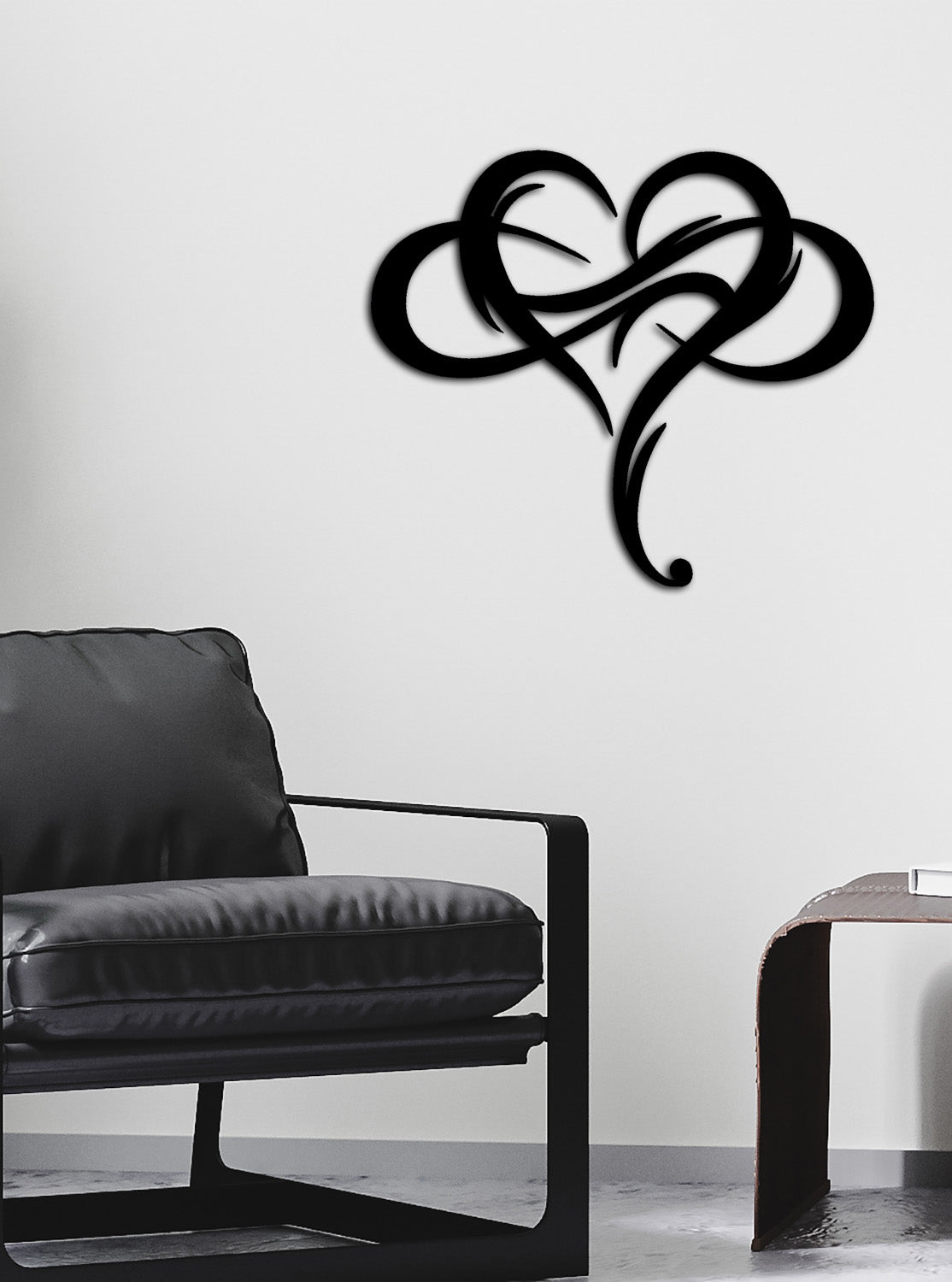 Aeternum Sonsuzluk ve Kalp Modern Metal Duvar Panosu