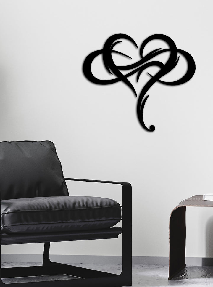 Aeternum Sonsuzluk ve Kalp Modern Metal Duvar Panosu