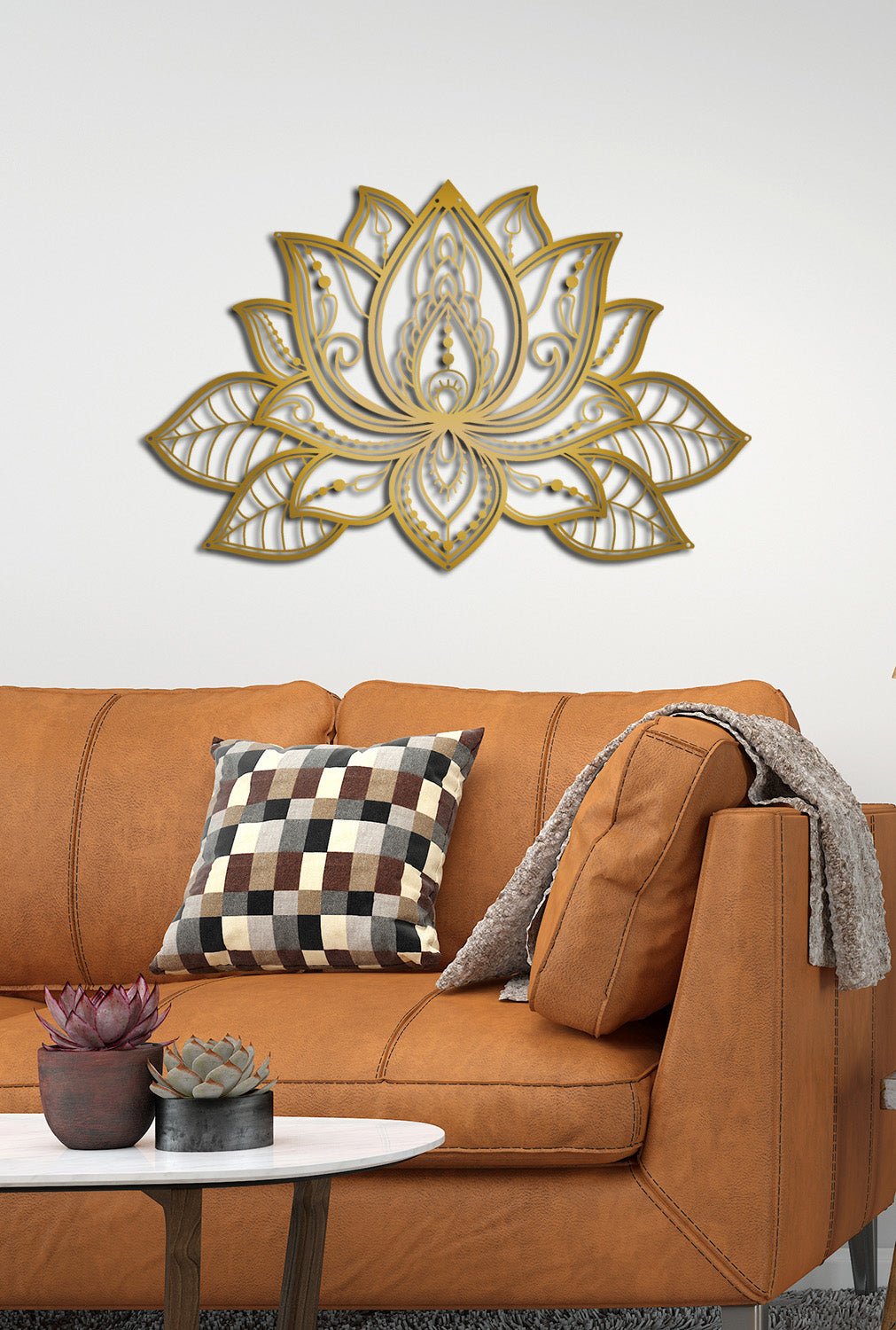 Artroya 3D Lotus Çiçeği Metal Duvar Tablosu - Modern Katmanlı Heykel Sanatı Koleksiyonu - Artroya