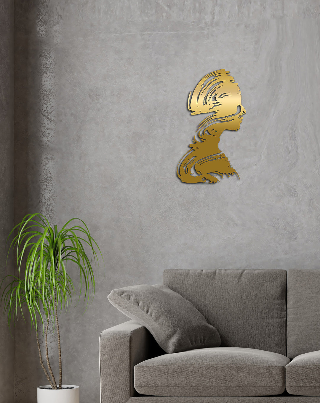 Altın Kadın metal tablo