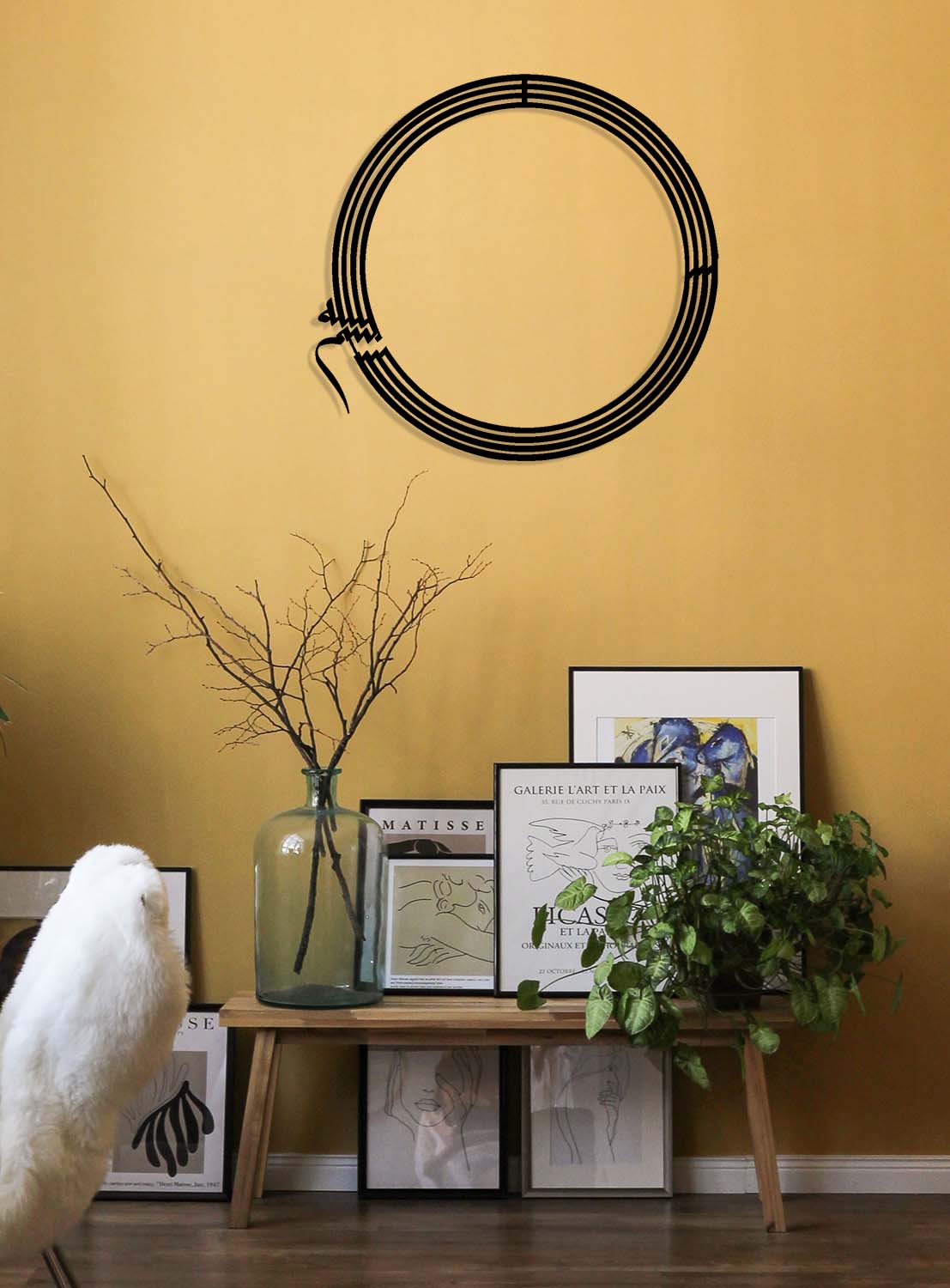 Ev girişleri için huzur veren modern Besmele metal tablo dekorasyonu.