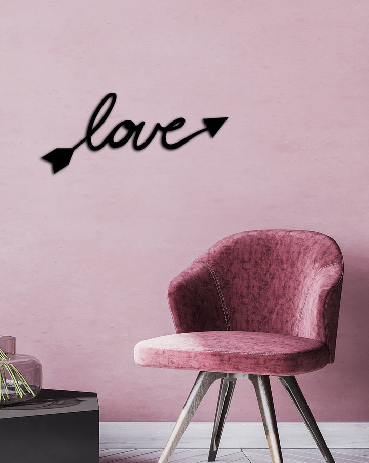 Antre İçin Ok Temalı Yazılı Metal Tablo - Artroya