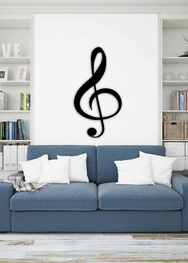 Artroya Aria Serisi Saf Sol Anahtarı Lüks Metal Duvar Sanatı - Minimalist