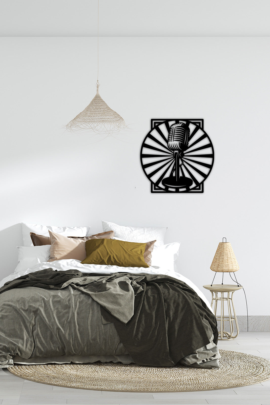 Artroya Broadcast Serisi Retro Mikrofon Lüks Metal Duvar Sanatı