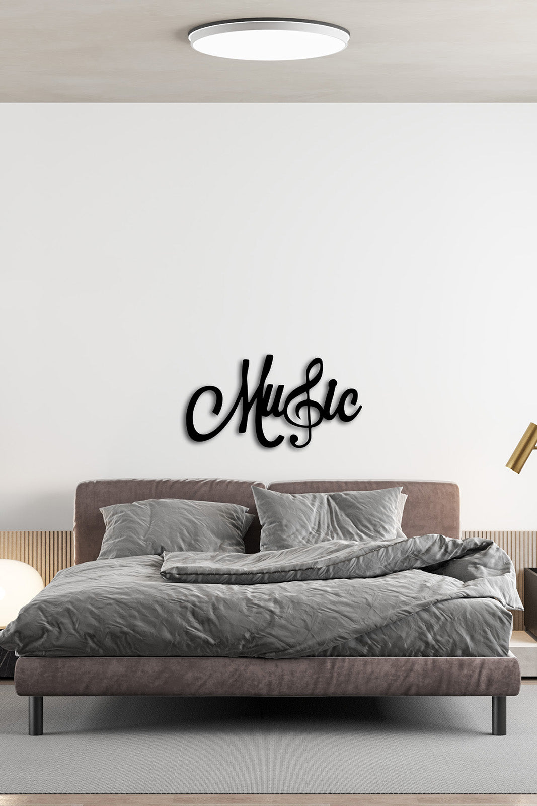 Artroya Cadence Serisi Music Yazılı Sol Anahtarı Lüks Metal Duvar Sanatı