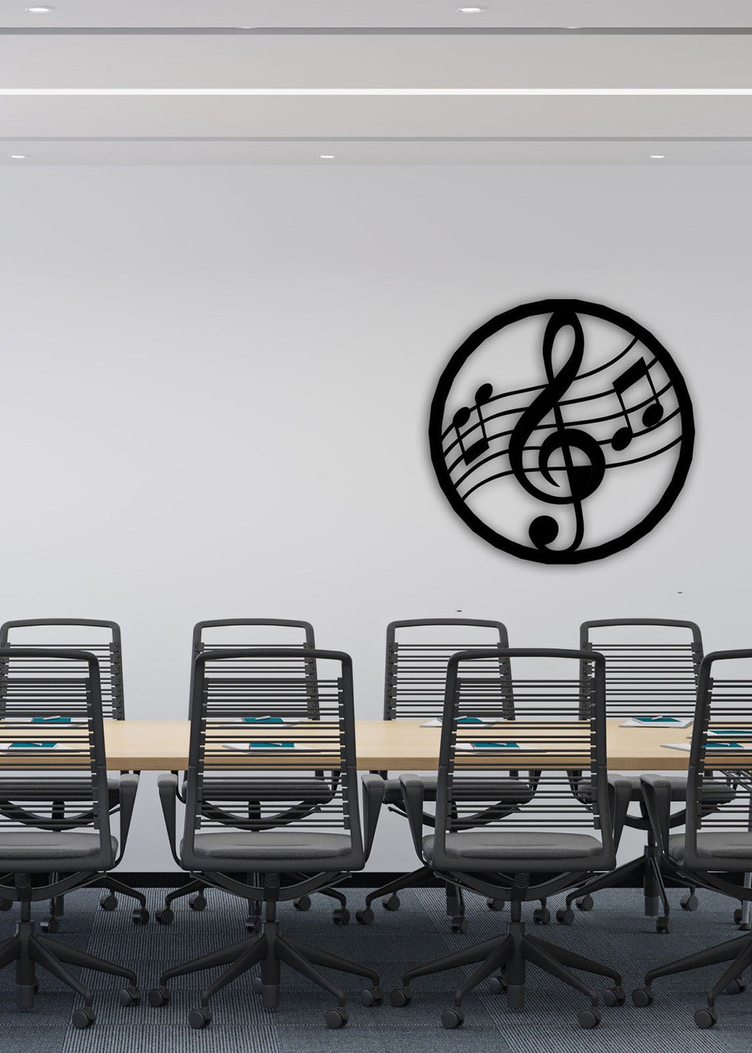 Artroya Halo Serisi Çemberli Sol Anahtarı Lüks Metal Duvar Sanatı - Müzik