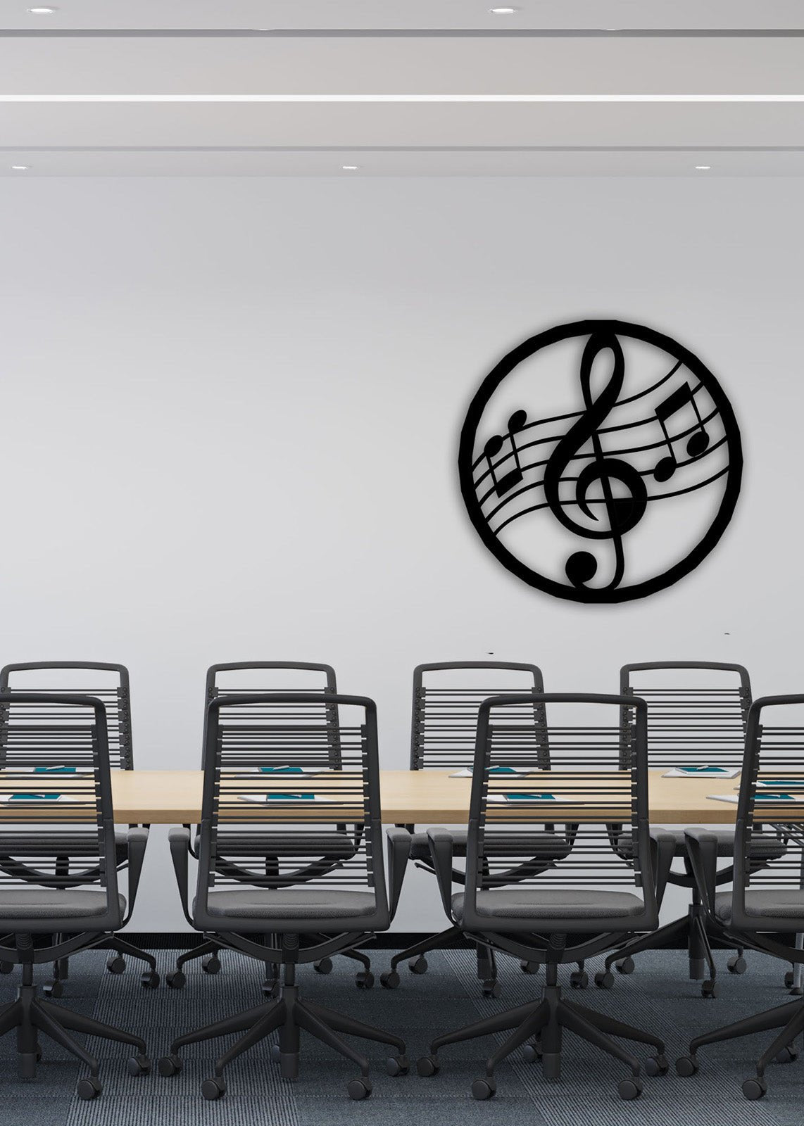 Artroya Halo Serisi Çemberli Sol Anahtarı Lüks Metal Duvar Sanatı - Müzik