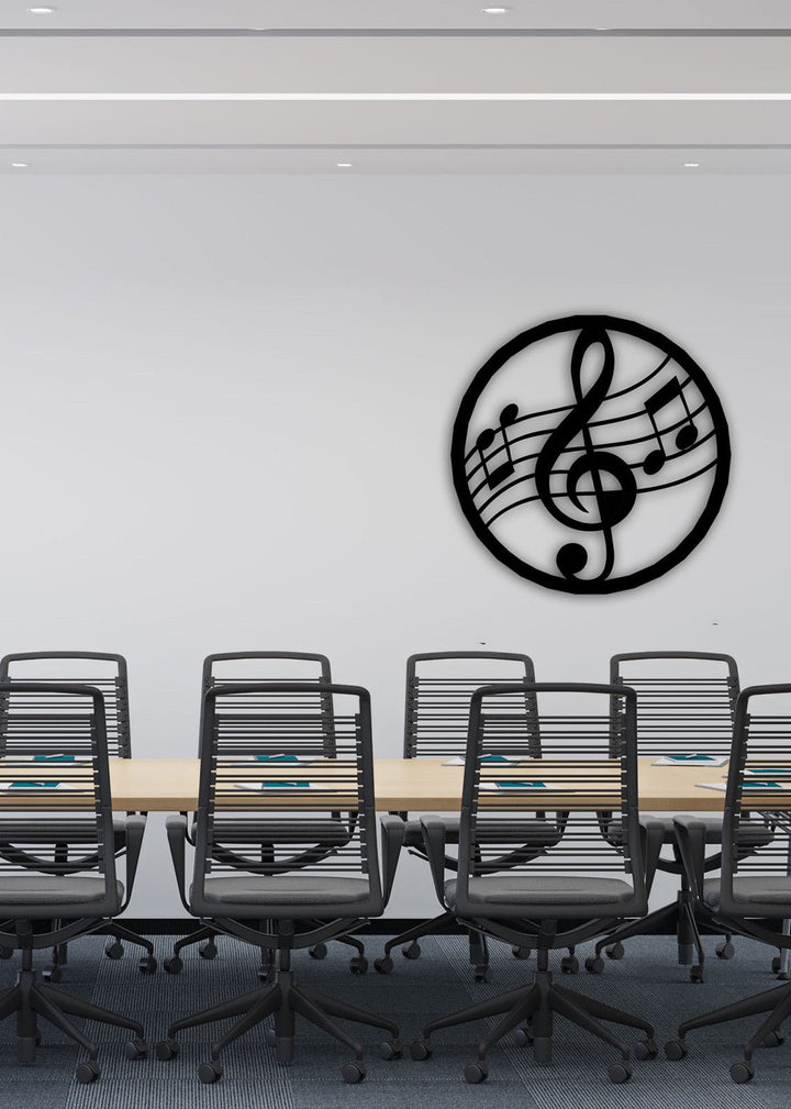 Artroya Halo Serisi Çemberli Sol Anahtarı Lüks Metal Duvar Sanatı - Müzik